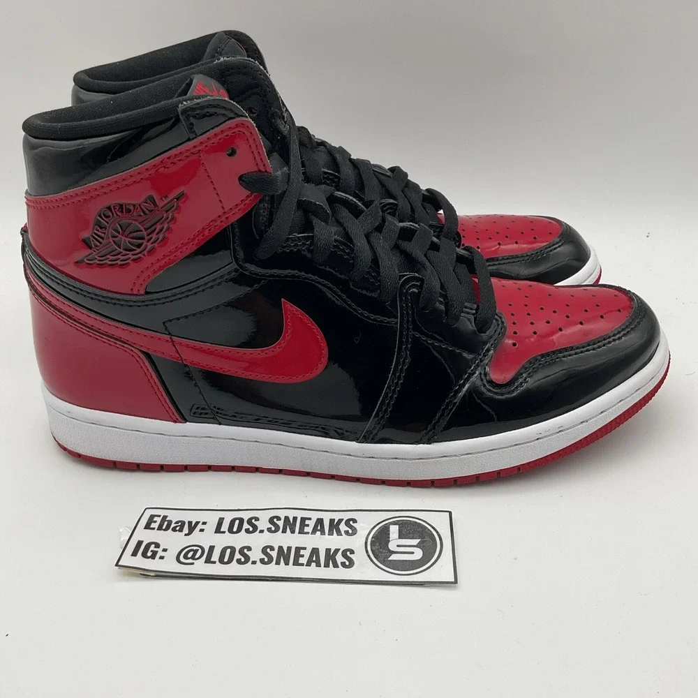 Size 10 - Jordan 1 Retro OG High‎ Patent Bred (555088-063)